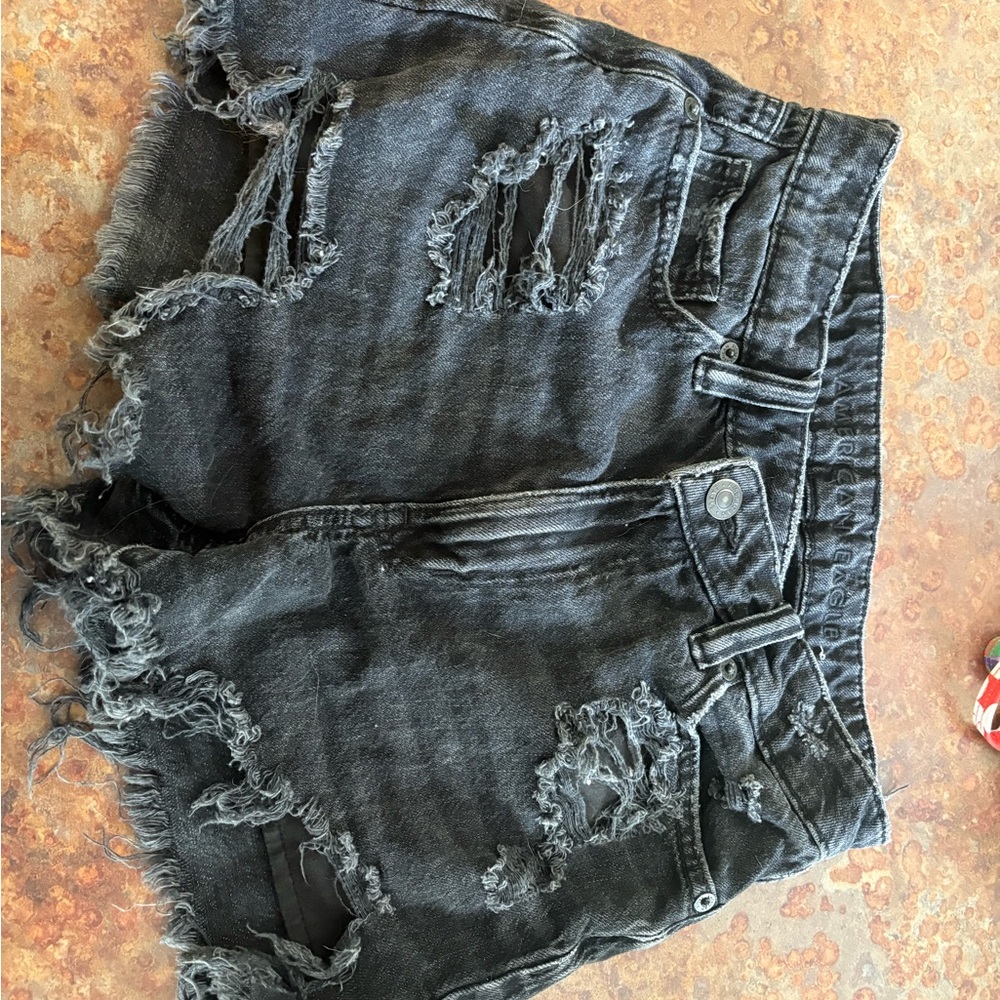 American Eagle Outfitters Black Denim Shorts